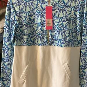 Lilly‎ Pulitzer Blue and White Snow Jacket